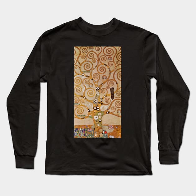 Tree of Life by Gustav Klimt Long Sleeve T-Shirt by MasterpieceCafe